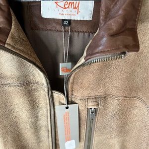 Men’s New Distressed Genuine Suede Leather Jacket